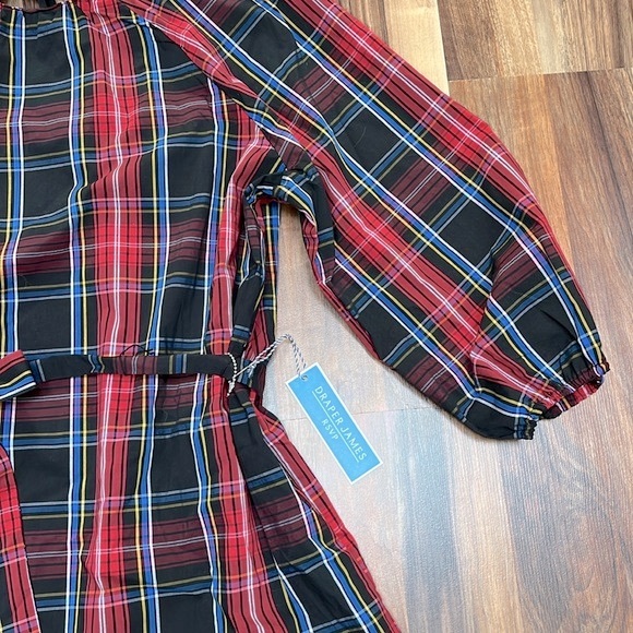 Draper James RSVP plaid tie waist holiday dress with keyhole back size XXL NWT - Picture 2 of 8